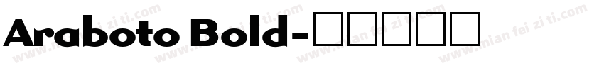 Araboto Bold字体转换